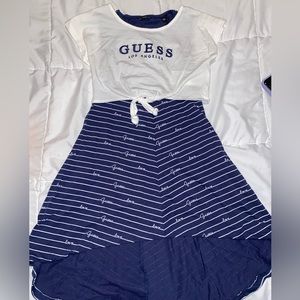 White and Blue Girl Dress